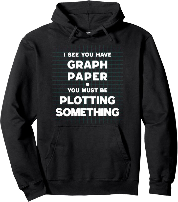 I See You Have Graph Paper You Must Be Plotting Something Pullover Hoodie