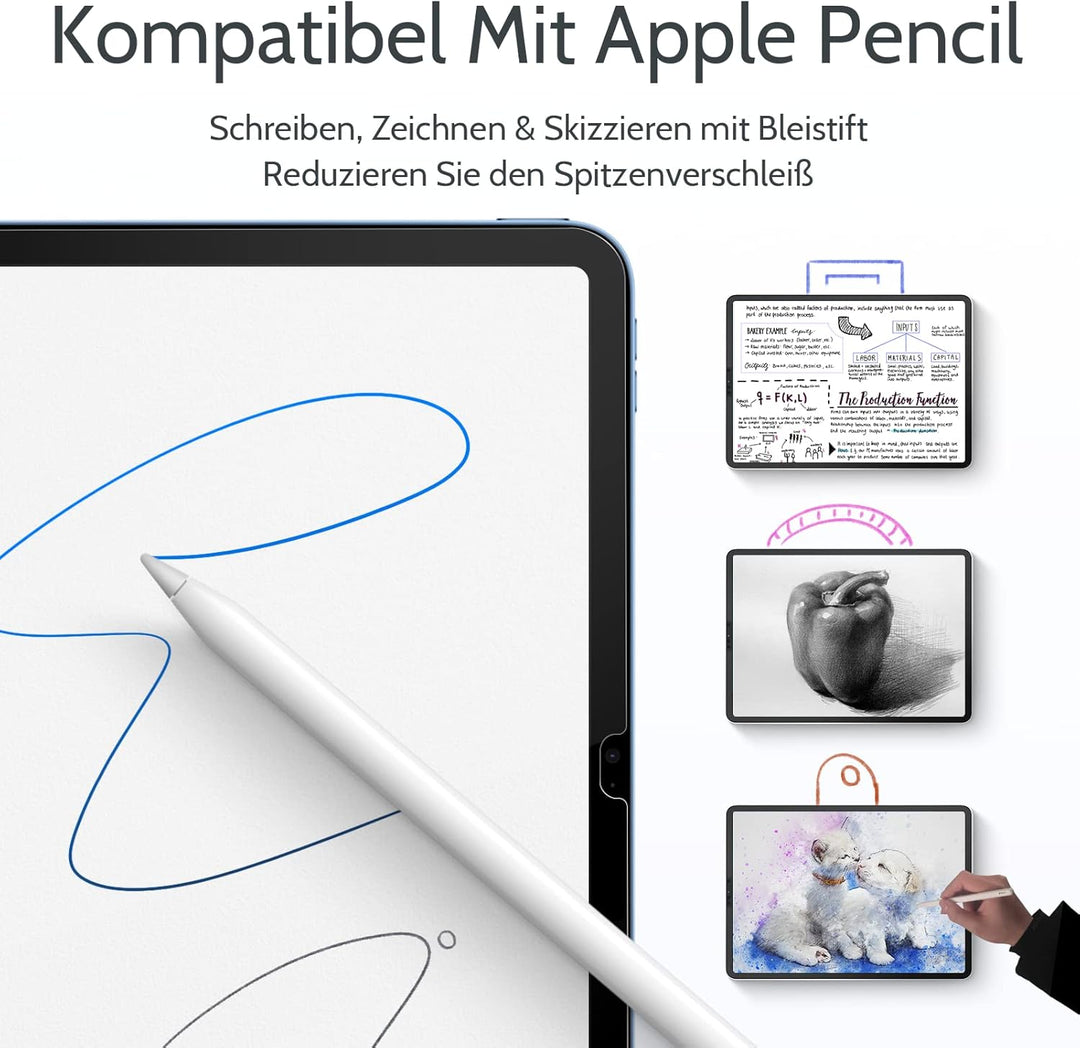 2 Stück Papier Schutzfolie für iPad 10. Generation 10,9 Zoll 2022, Matte Paper Folie Blendfreiem Dis