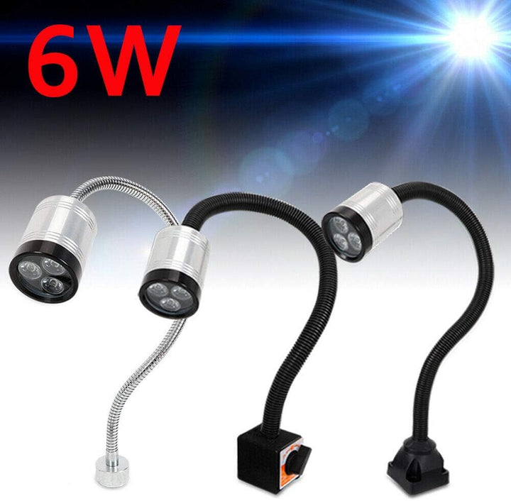 Maschinenlampe mit Magnetfuss, 6W CNC Drehmaschine Magnetische Schwanenhals LED Arbeitsleuchte Flexi