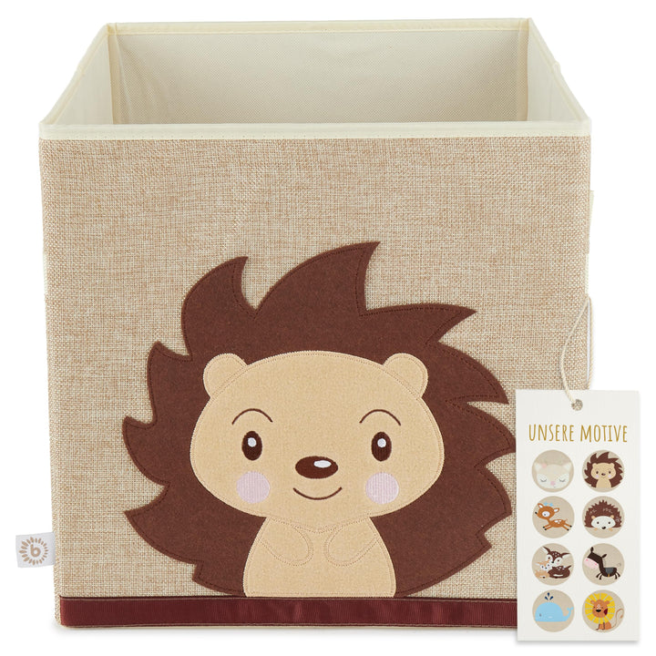 Bieco Igel Piksi - Spielzeugaufbewahrungskiste für den Kallax Regal - 33x33, Igel Piksi
