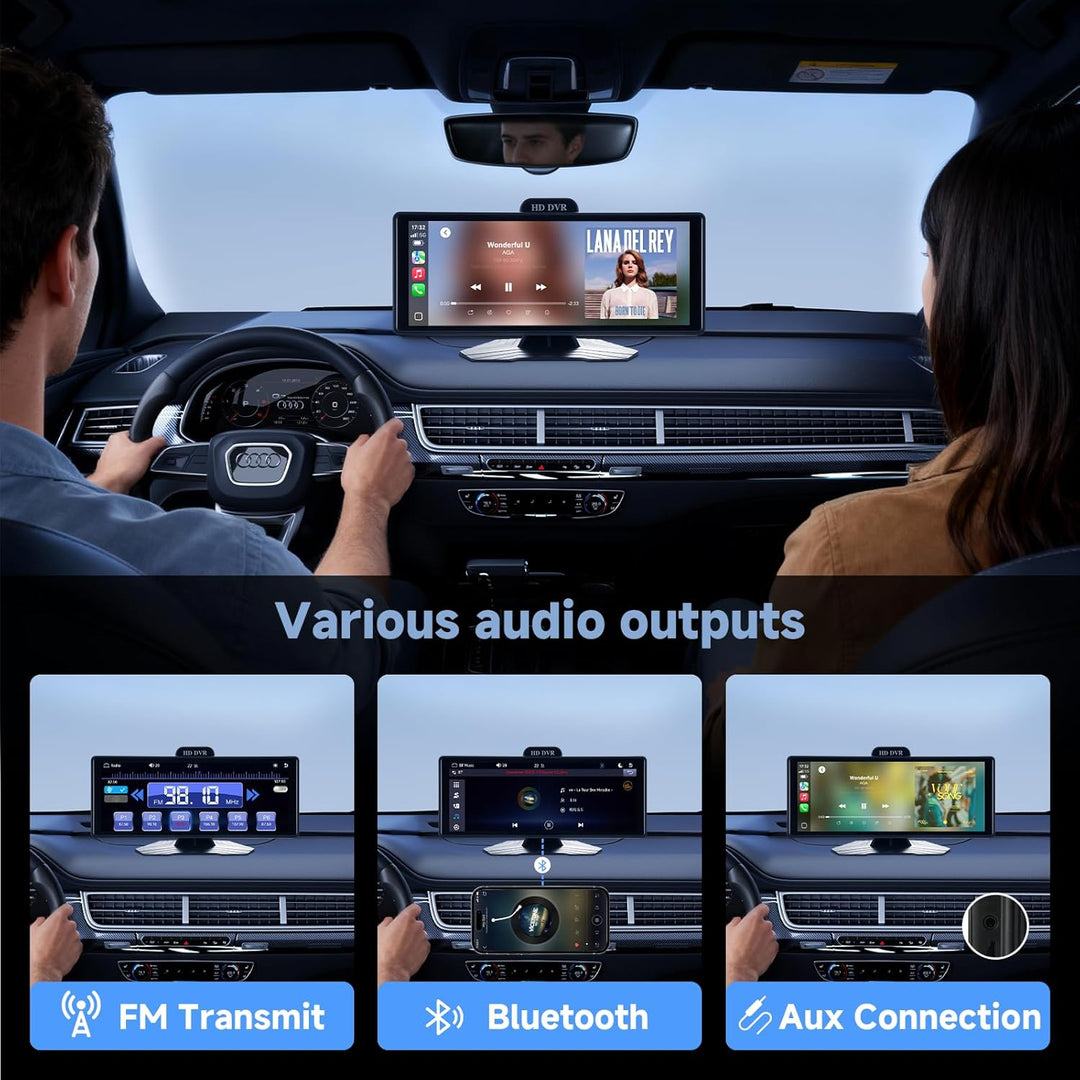 Haudio Carplay Display,für Wireless Carplay und Android Auto,HD Touchscreen Tragbarer CarPlay Bildsc