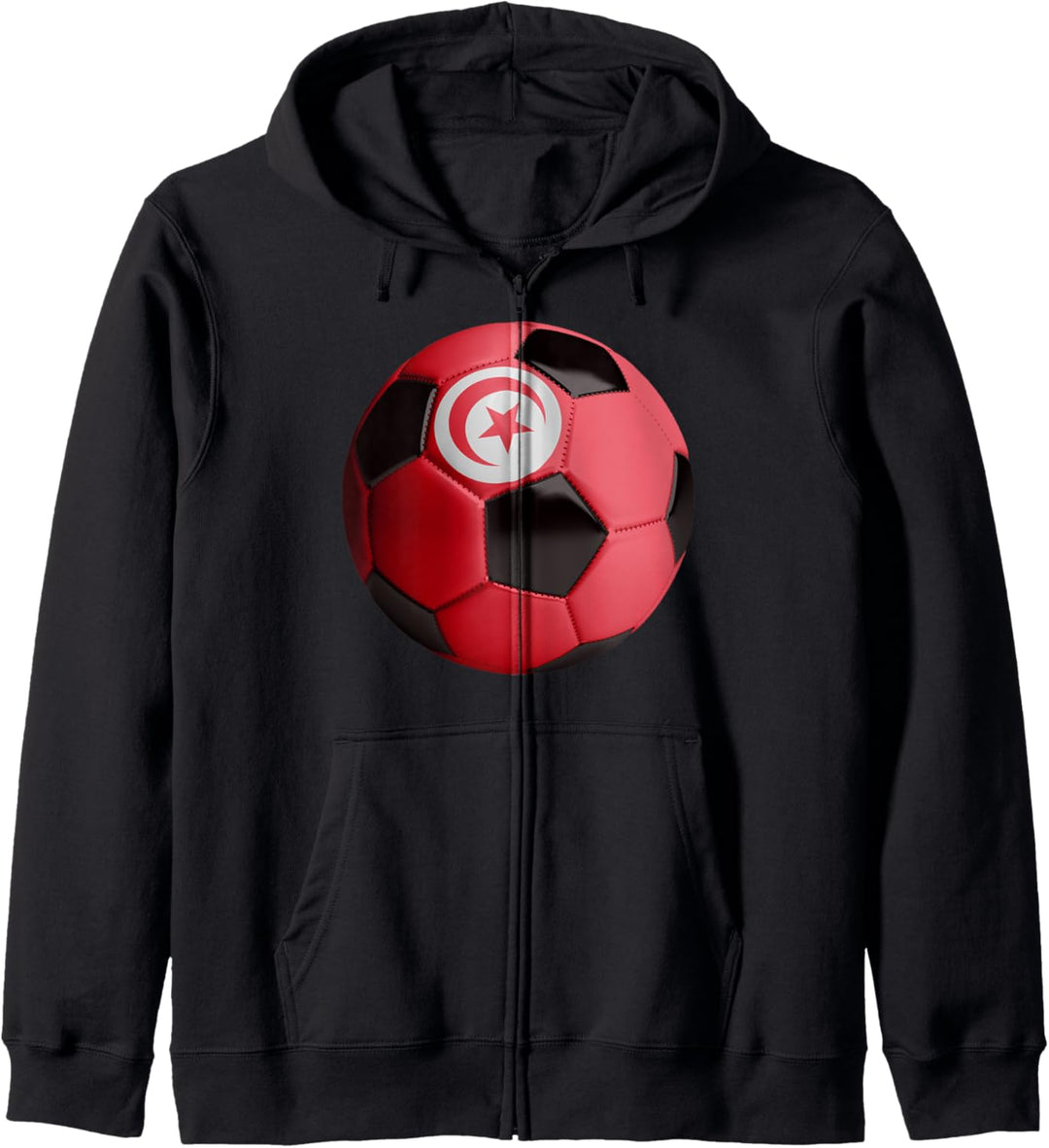 Tunesien Flagge Fussball Kapuzenjacke