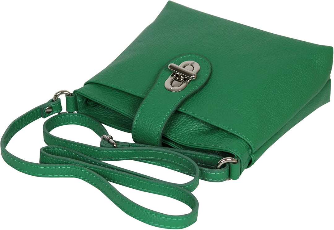 AMBRA Moda Damen echt Ledertasche Handtasche Schultertasche Umhängtasche Citybag Girl Crossover GL00