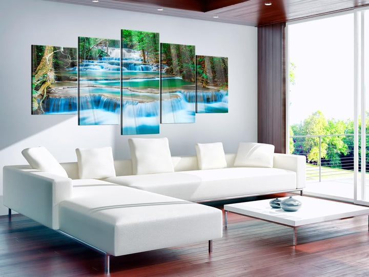 murando Acrylglasbild Landschaft 100x50 cm 5 Teilig Wandbild auf Acryl Glas Bilder Kunstdruck Modern