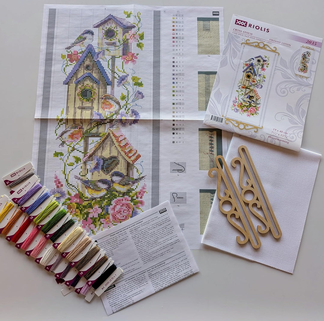 Riolis Kreuzstich Set Einweihungsparty, Zählmuster, 19x40cm