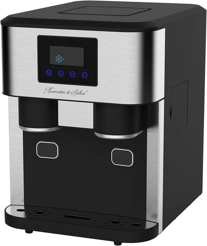 Rosenstein &amp; Söhne Crushed Ice Maschine: Profi-Eiswürfelmaschine mit Crushed Ice &amp; Kaltwasser, XXL-T
