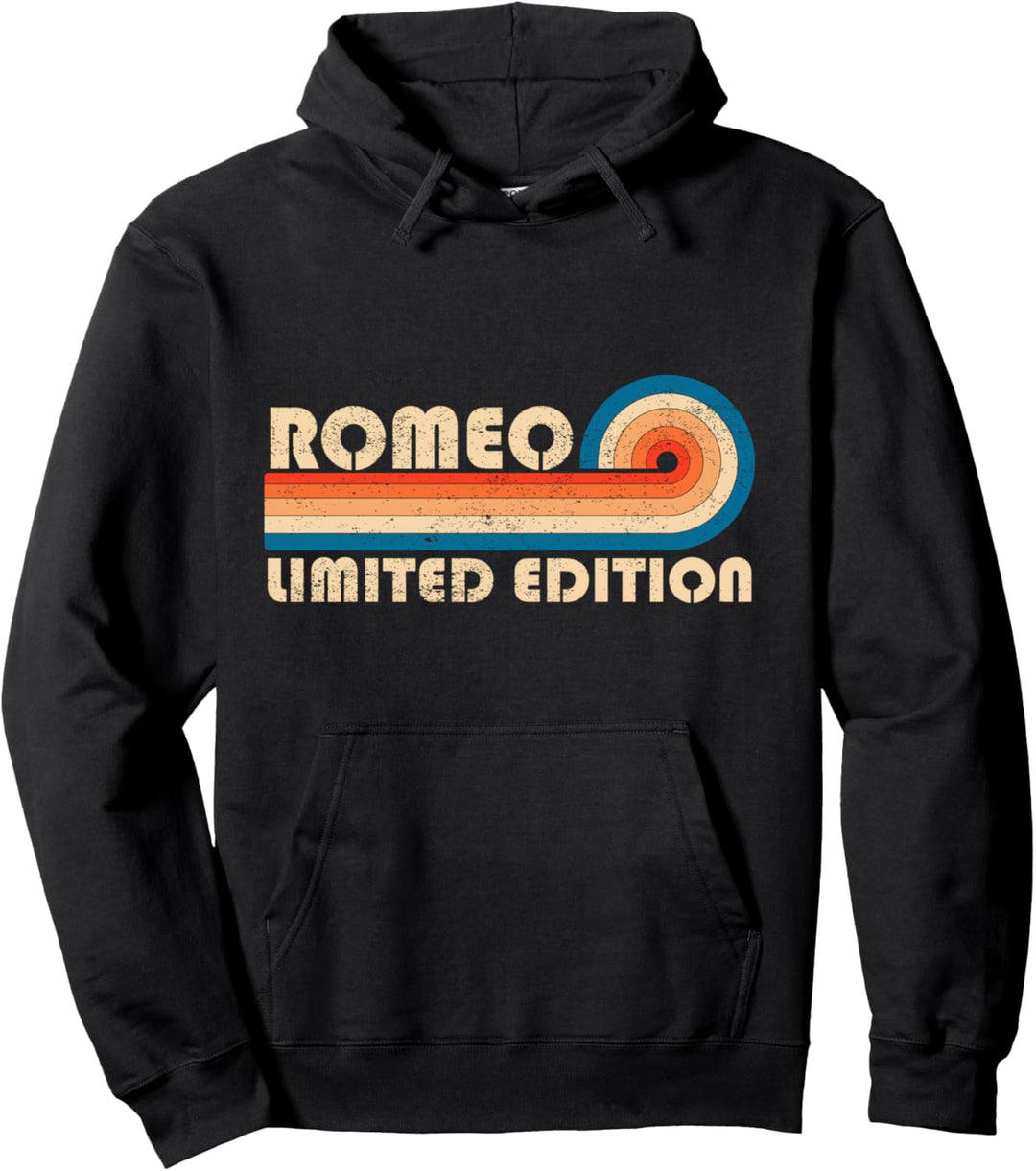 ROMEO Name Personalisiert Lustig Retro Vintage Geburtstag Pullover Hoodie