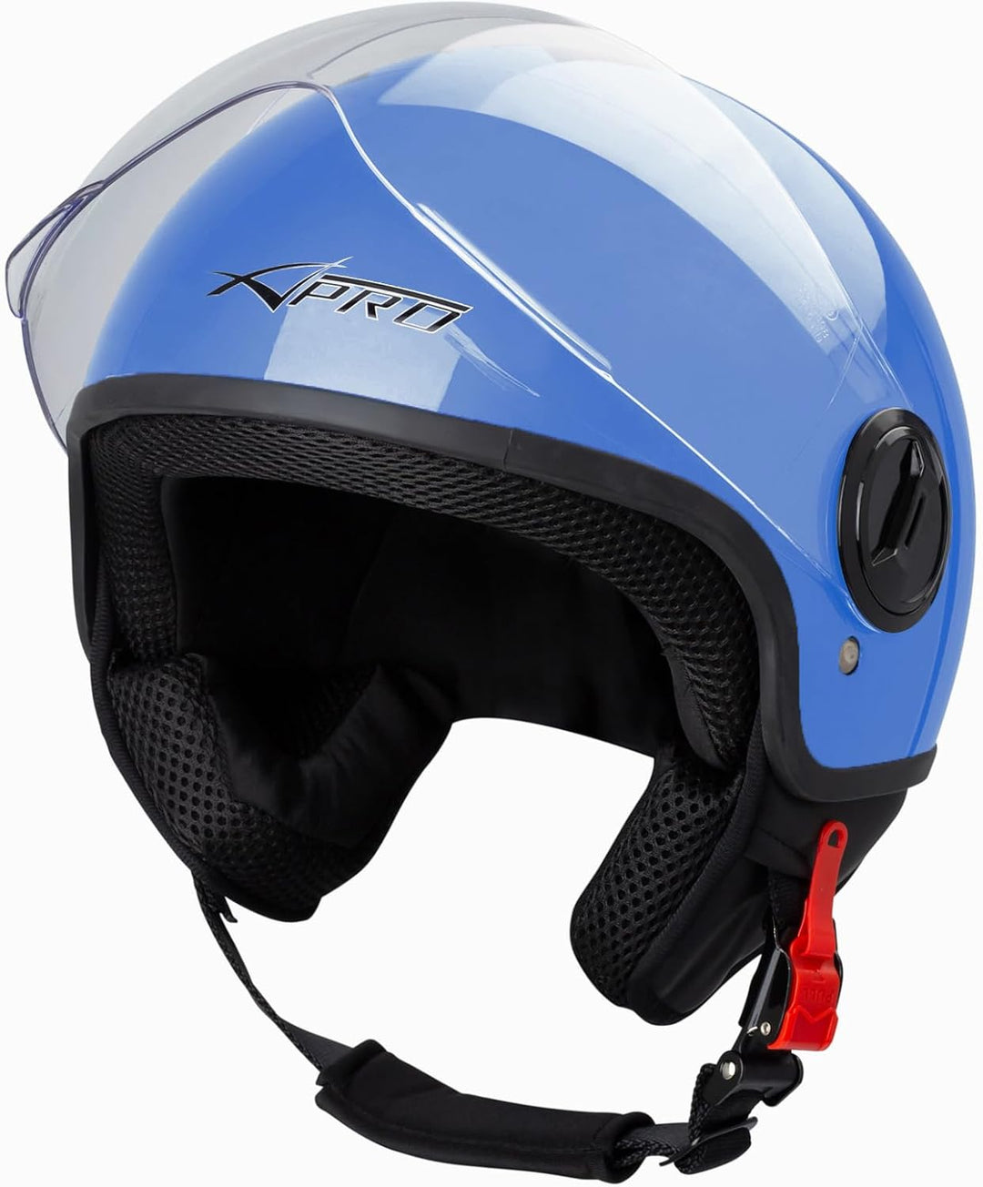 Motorradhelm Motorrad Roller Jet Helm Demi Avio Viser Homologiert SonicMoto 57 Blau, 57 Blau