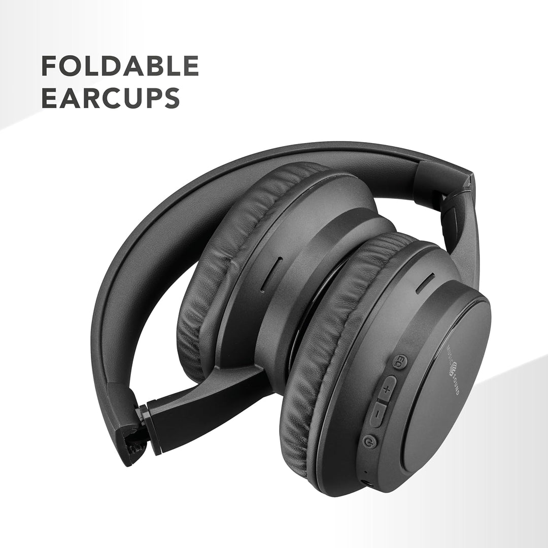 Music Sound Boost, Kabellose Around-Ear-Kopfhörer mit integriertem Mikrofon, 3 EQ-Modi, bis zu 8 Stu