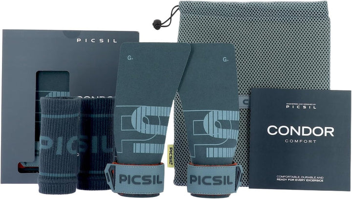 PICSIL Condor Hand Grips – Profi‑Griffpolster aus Kunstleder, Chalk‑kompatibel, Handschutz für Calis