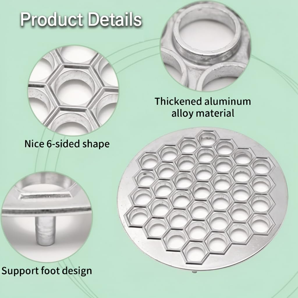 Pelmeni Maker, Teigtaschenfomer aus Aluminiumlegierung, Gulliver Teigform für 37 Pelmeni, DIY Form,