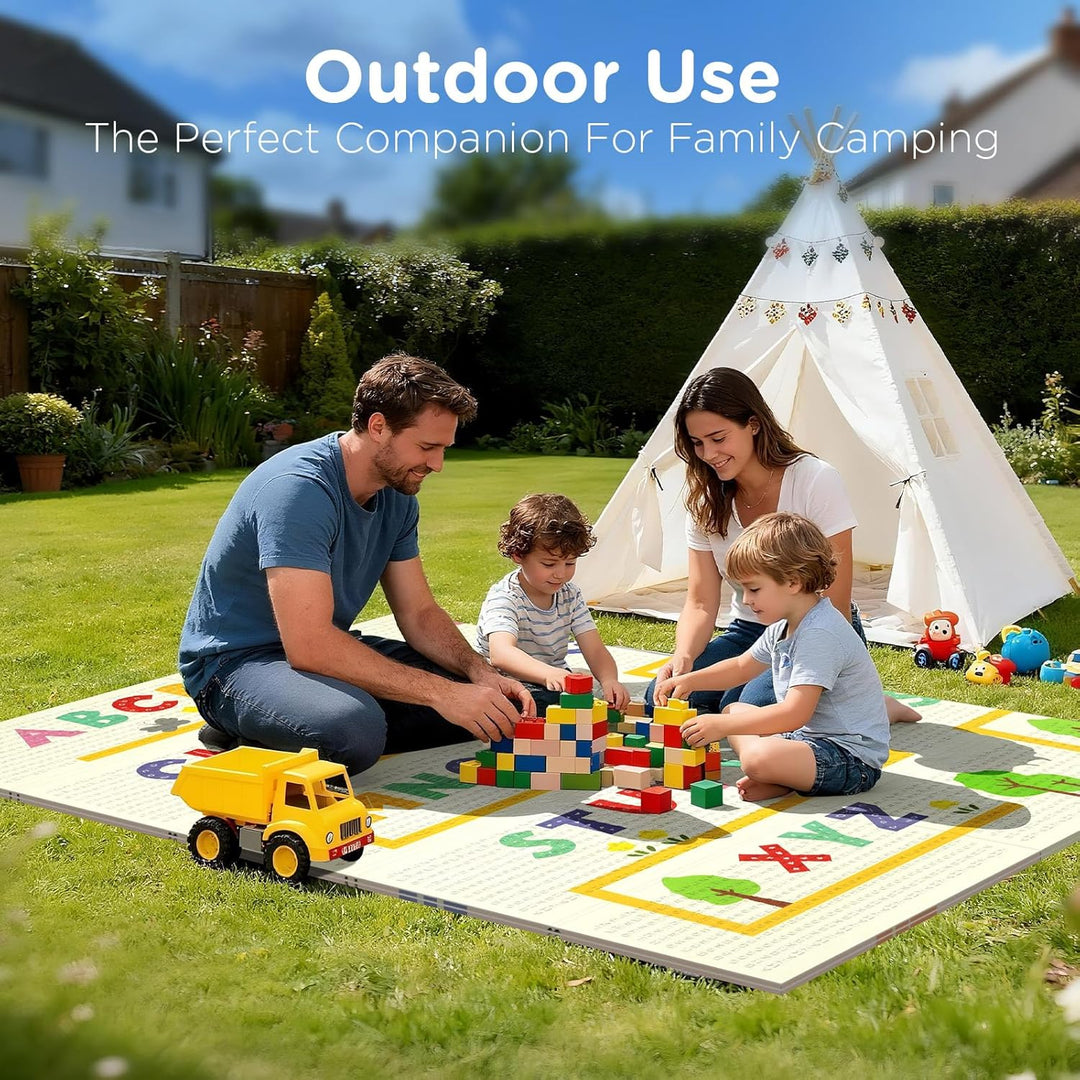Krabbelmatte 180x120cm – Baby Spielmatte doppelseitig, Krabbeldecke aus XPE 1cm, faltbar, wasserdich