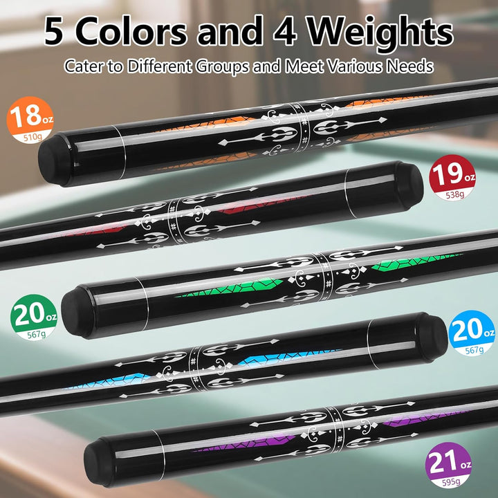 inucue Billard Queue, 58 Zoll Maple Pool Queue Stick 13mm Spitzen für Professionelle Billardspieler,