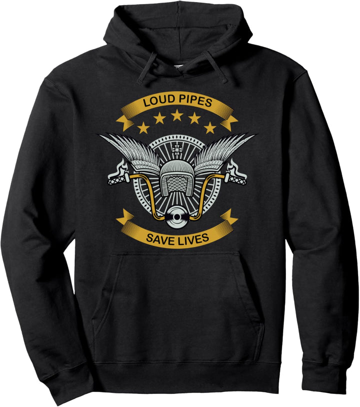 Loud Pipes Save Lives Tuning Auto Biker Motorrad Pullover Hoodie