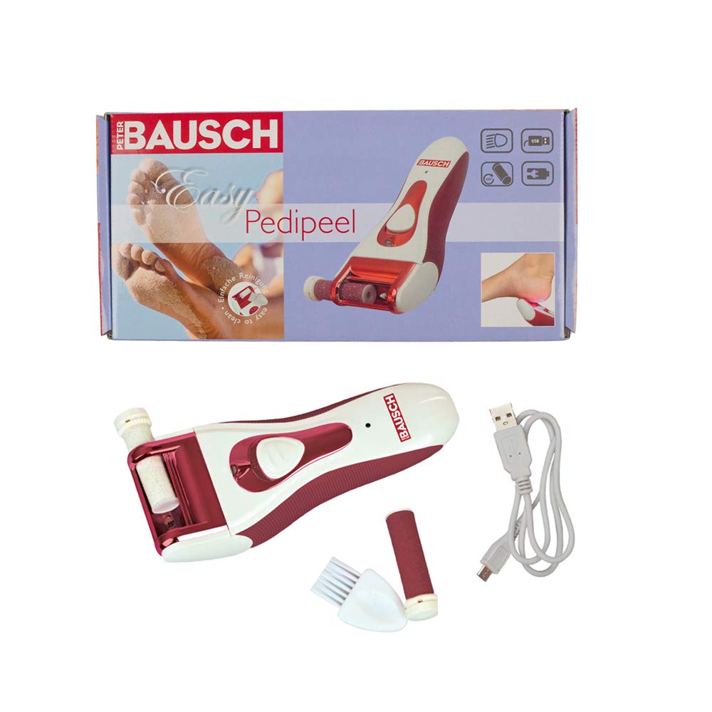 Peter Bausch 0328 - Aufladbares Hornhautschleifgerät EasyPedipeel mit ergonomischem Griff zum Entfer