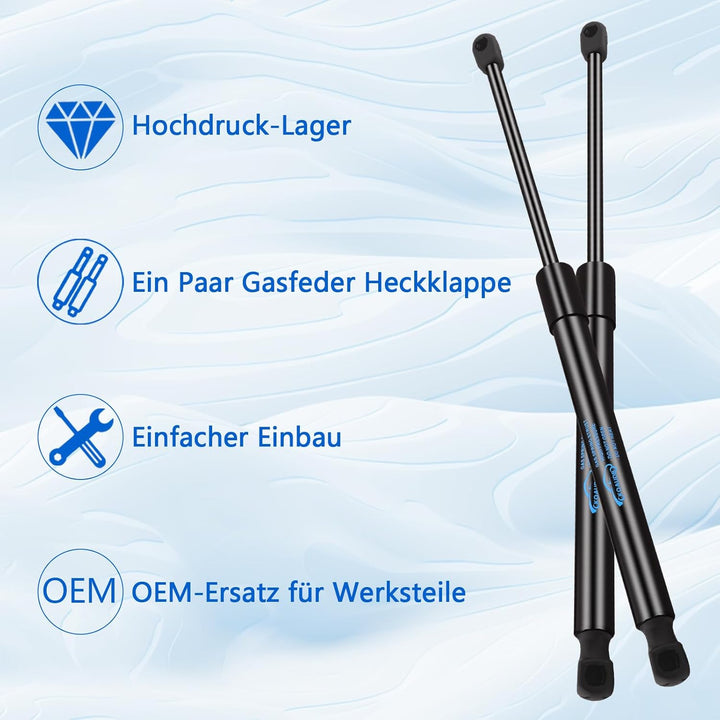 2x Heckklappendämpfer für VW Golf V 1K1 Alle Motoren Schrägheck 2003-2009 Gasfeder Heckklappe Gasdru