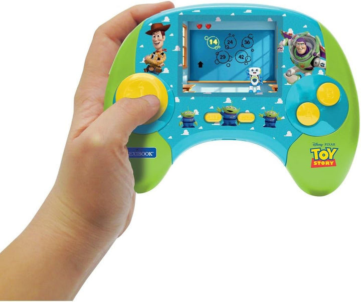 Lexibook, Disney Toy Story, Bilinguale sprechende Lernkonsole Deutsch und Englisch, 100 Aktivitäten,