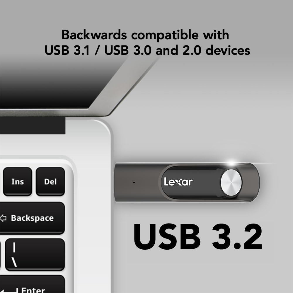 Lexar 256 GB JumpDrive P30 USB 3.2 Gen 1 Flash-Laufwerk, bis zu 400 MB/s Lesen und Schreiben (LJDP03