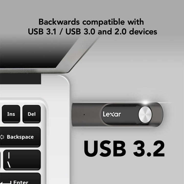 Lexar 256 GB JumpDrive P30 USB 3.2 Gen 1 Flash-Laufwerk, bis zu 400 MB/s Lesen und Schreiben (LJDP03