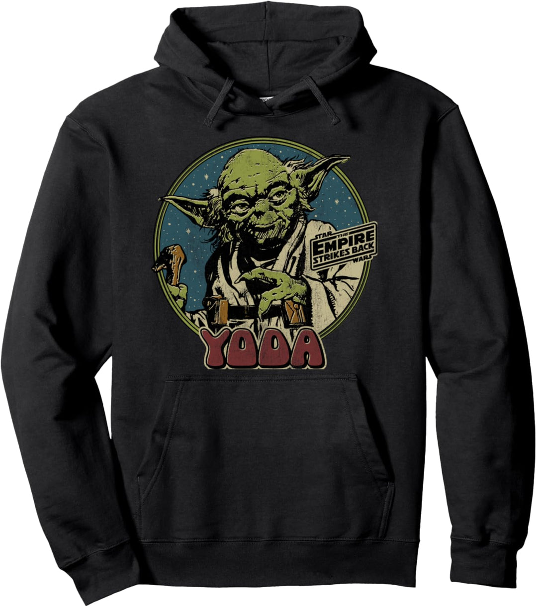 Star Wars Yoda The Empire Strikes Back Circle Portrait Pullover Hoodie