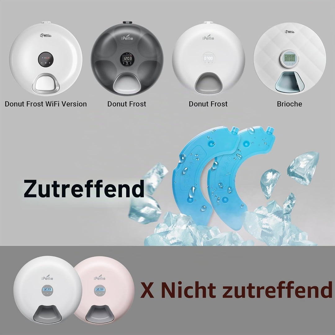 iPettie Ersatz-Kühlakkus für Donut Frost Automatischer Futterspender für Haustiere, Modellnummer IP-