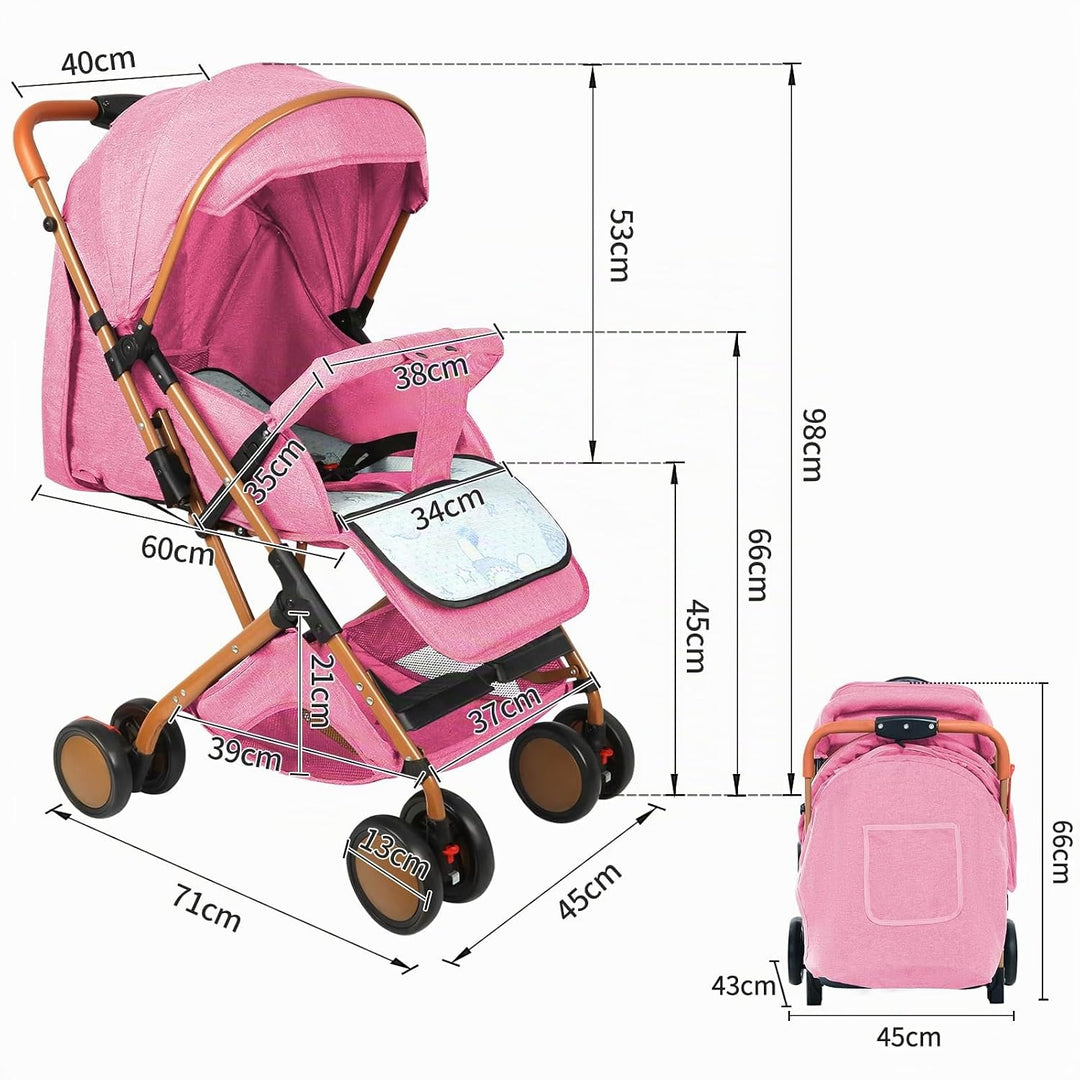 OHMG Kinderwagen, Kinderbuggy, Liegewagen, Sportwagen, Buggy, Zusammenklappen, Breite und tiefe Sitz