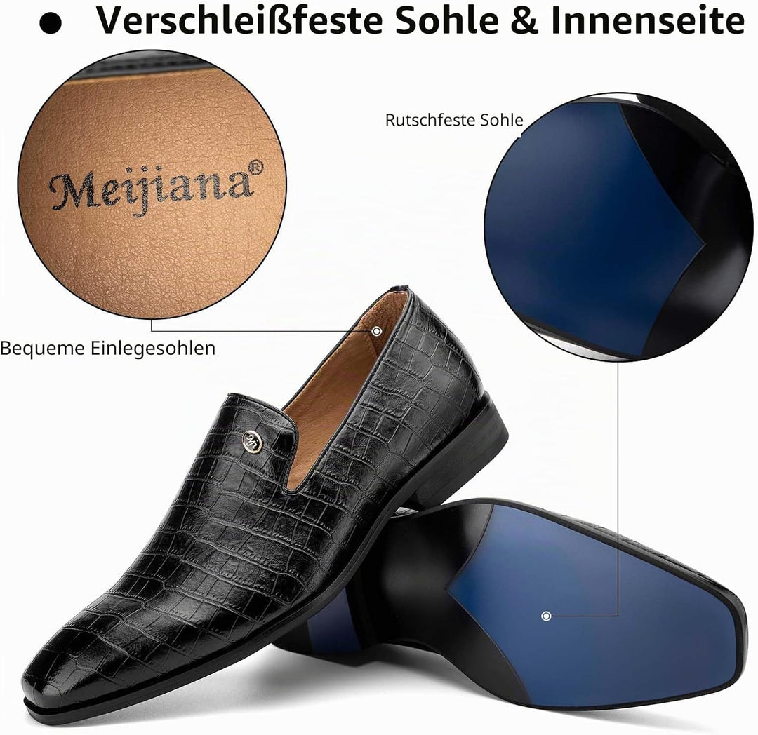 MEIJIANA Herren Mokassins Klassische Herren Anzug Schuhe Elegante Schuhe Leder Sommer Freizeitschuhe