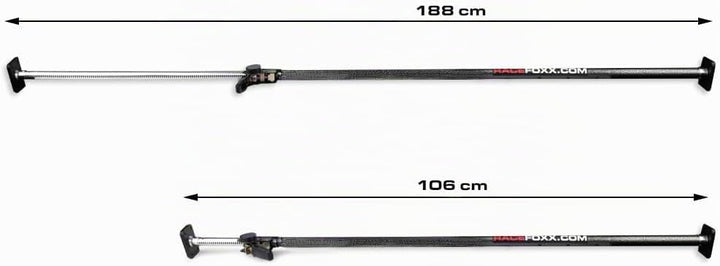 RACEFOXX Spannstange Stange Ladungssicherung für Transporter Pick Up Anhänger Kleiderstange