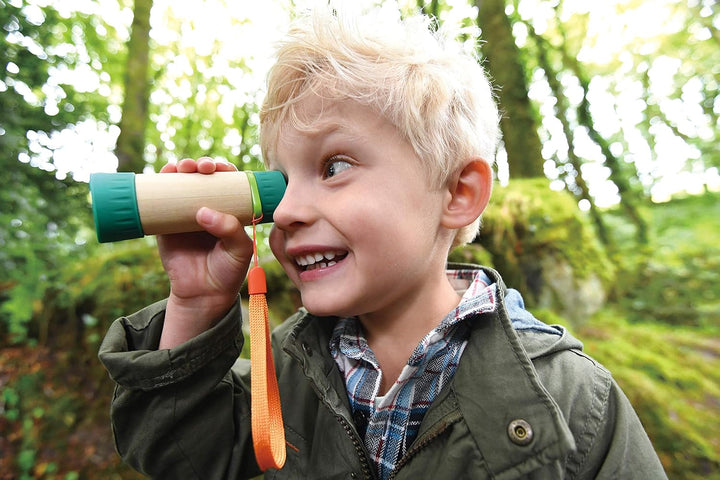 Hape Nature Fun verstellbares Teleskop zum Entdecken aus Bambus und pflanzlichem Kunststoff, ab 3 Ja
