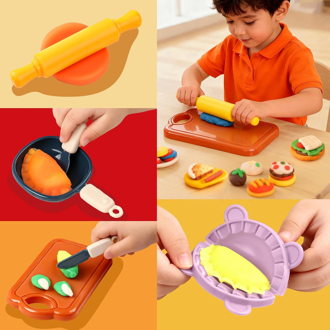 Tacobear Knete Zubehör ab 3 Jahre Knete Set Knetwerkzeug für Kinder, Eismaschine Nudelmaschine Kuche