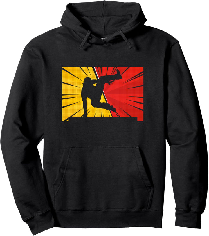 Parkour Vintage Retro Parkourläufer Parkour Pullover Hoodie
