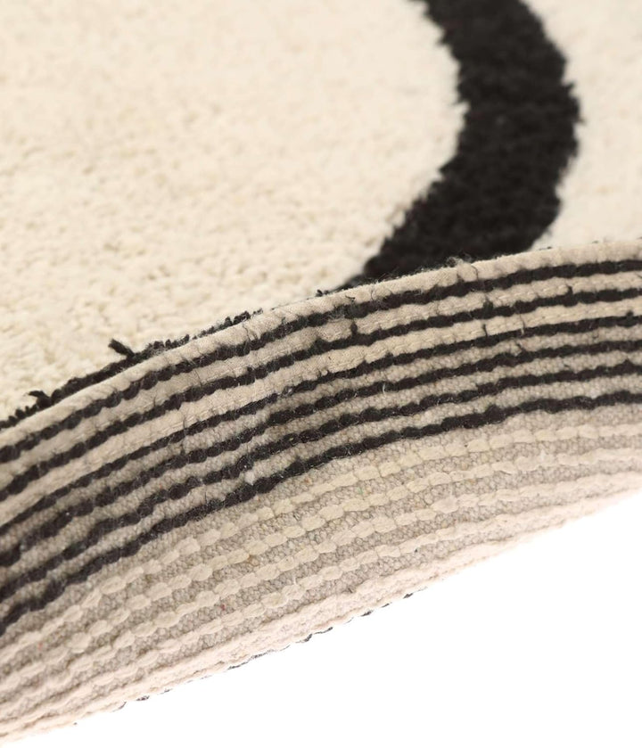 RugVista Badematte Chateau, ∅ 90 cm, Rund, Mittelflor, Anti-Rutsch, Moderner Badteppich, Maschinenwa