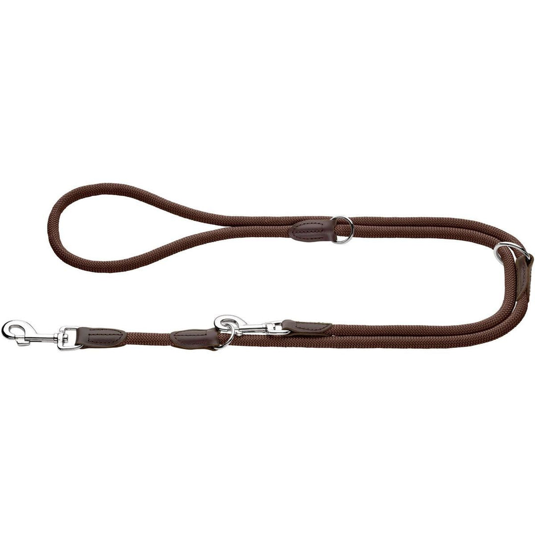 HUNTER Freestyle Verstellbare Führleine für Hunde, robust, wetterfest, 0,8/200 cm, braun 0,8 x 200 c