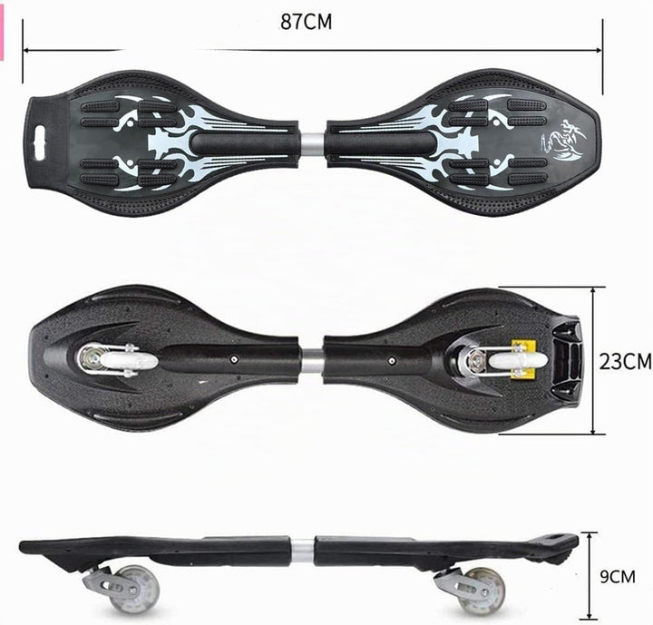 Waveboard Kinder Street Surfen Caster Torsion Skateboard Double Decks Casterboards für Wave/Surf Wav