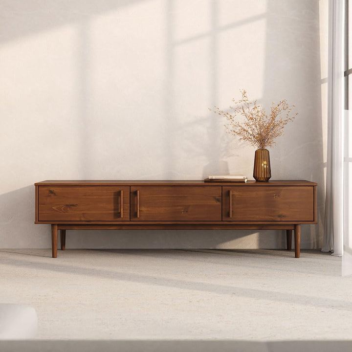 IDIMEX TECCA 75 Zoll Modern Wohnzimmer TV Rack Braun Holz Kastanie, Kastanie