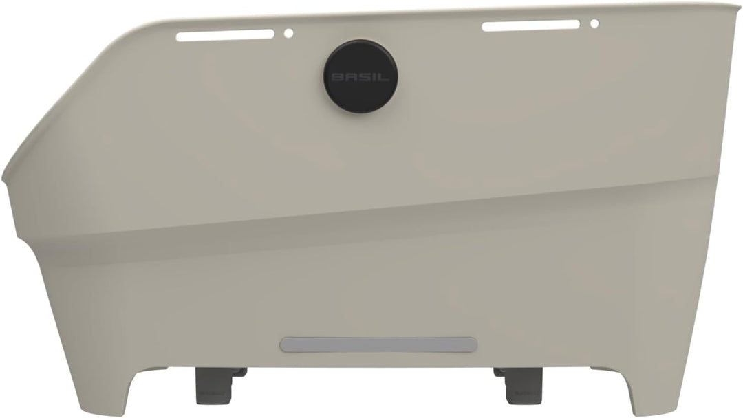 Basil Cento Neo WSL Fahrradkorb Hinten – 21L – aus Recyceltem Kunststoff – Reflektierend – 46.9x23.7