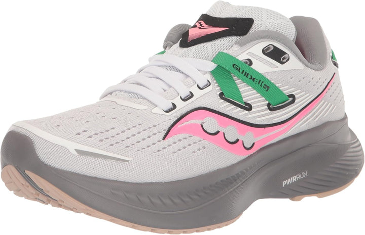Saucony Damen Guide 16 Sneaker 36 EU 85 White Gravel, 36 EU 85 White Gravel