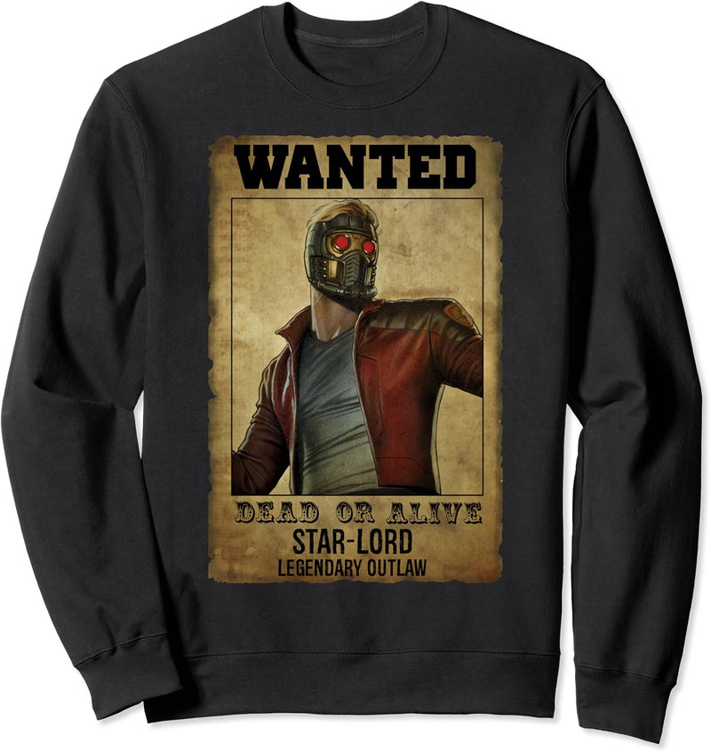 Marvel Star-Lord Guardians of the Galaxy Wanted Poster Sweatshirt