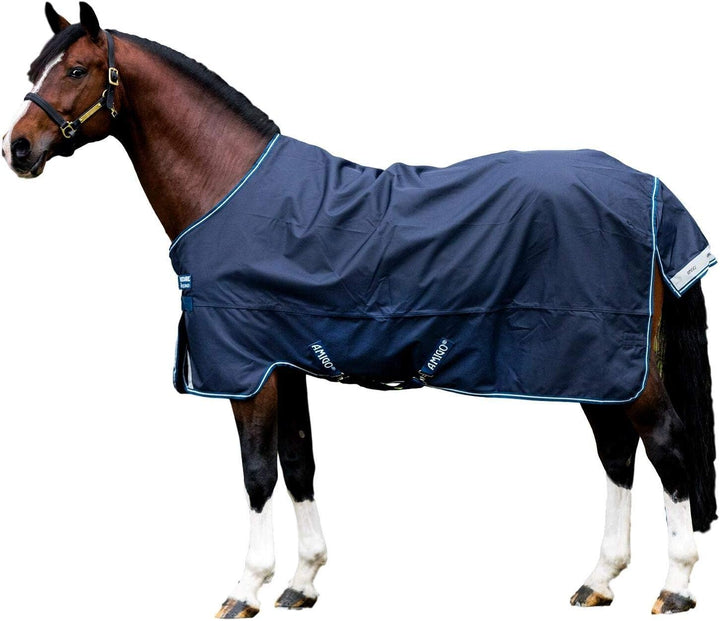 Horseware Irland HORSEWARE AMIGO TURNOUT LITE Weidedecke, blau/silber, 130 blau/silber 130 cm, blau/