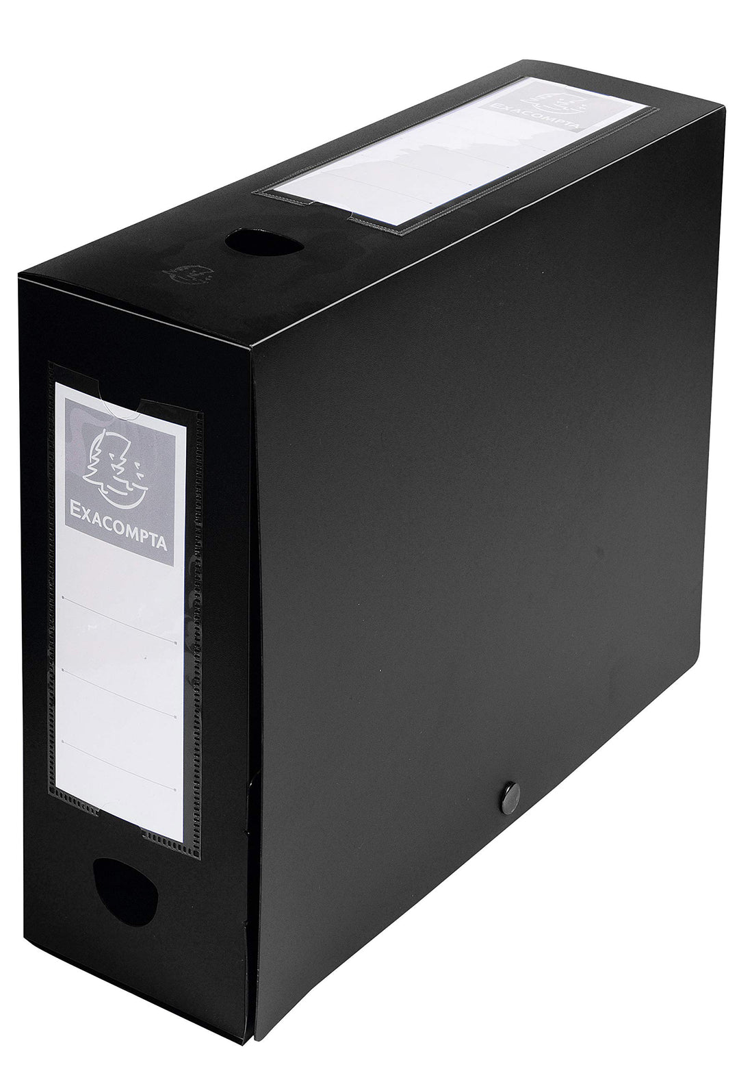 Exacompta 59931E Packung (mit 10 Archivboxen aus PP, mit Druckknopf, Rücken 100mm, DIN A4, mit Rücke