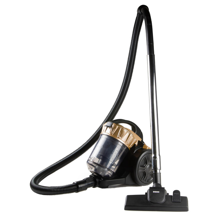 DOMO DO7297S - Beutelloser Staubsauger - Multizyklon - 2,5 L - 700 W - Gold/schwarz