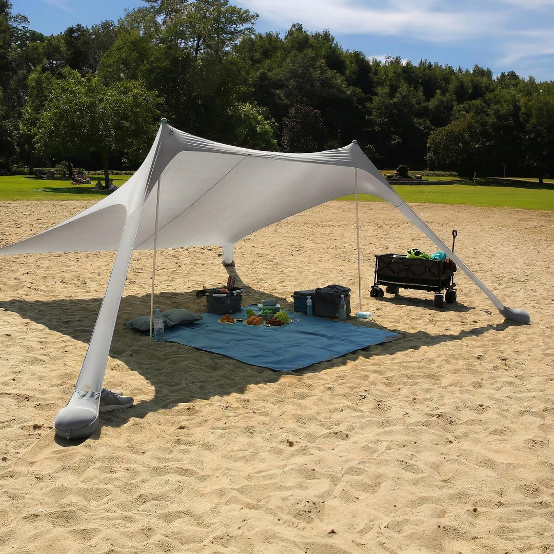 your GEAR Cameo Beach Shelter 3 x 3 m - XXL Strandmuschel, Sonnensegel, UV 50+ Sonnenschutz, Strandz