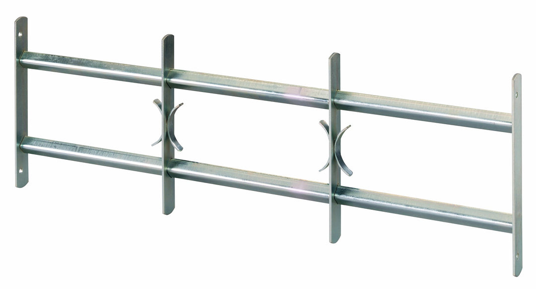 Alberts 553593 Fenstergitter Amsterdam | ausziehbar | galvanisch blau verzinkt | 300 x 700-1050 mm,