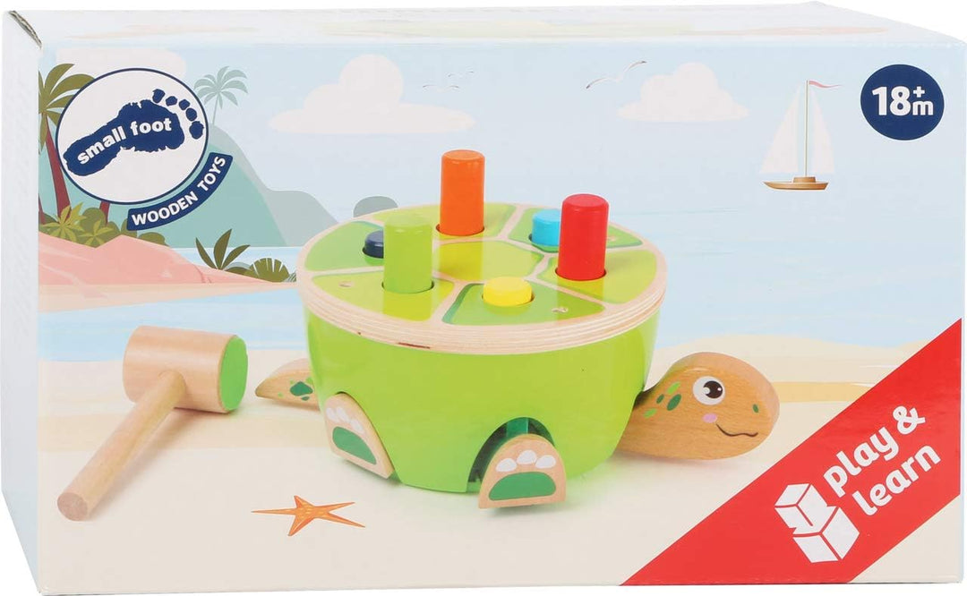 small foot Klopfspiel Schildkröte aus Holz, FSC 100%-Zertifiziert, Motorikspiel, ab 12 Monaten, 1122