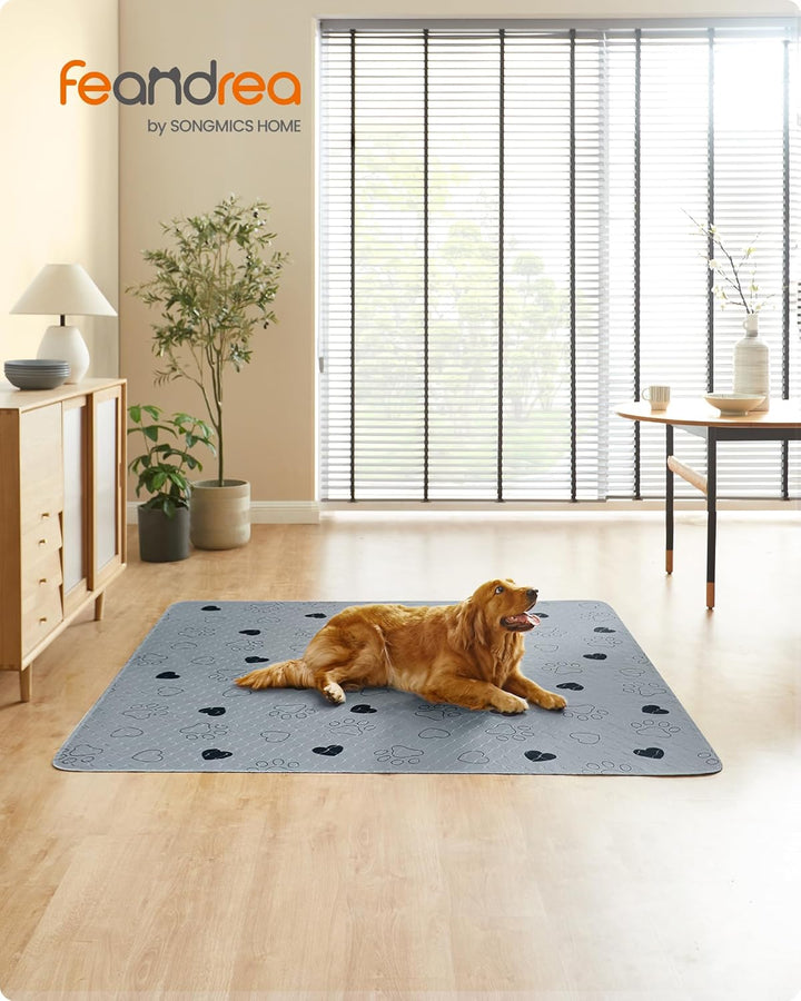 Feandrea Welpen-Unterlagen waschbar, Wiederverwendbare Matten für Hunde, 183 x 183 cm, 2er Set, XXL,