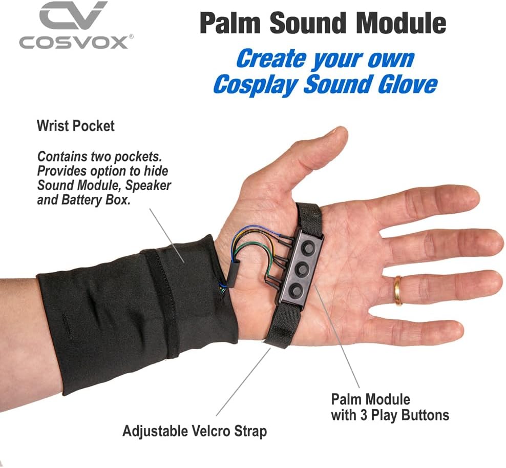 Cosplay Soundeffekte Handschuh Palm Modul. Kreieren Sie Ihren eigenen DIY-Klanghandschuh. 8 MB Speic