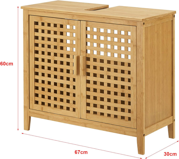 [en.casa] Waschbeckenunterschrank Ingmarsö Waschtischunterschrank Badunterschrank mit 2 Türen 60 x 6