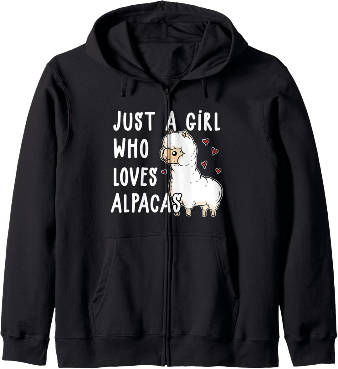 Just A Girl Who Loves Alpacas Lustiges Lama Alpaka Kostüm Kapuzenjacke