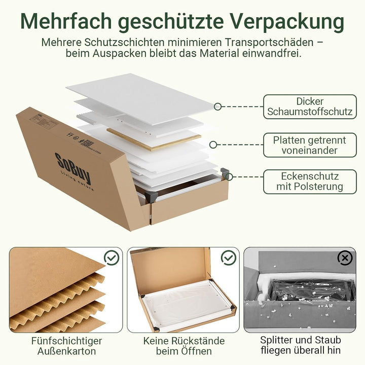 SoBuy Schuhschrank schmal mit 4 Klappen platzsparender Schuhkipper Hoch Kommode mit 4 Ablagen Schuhr
