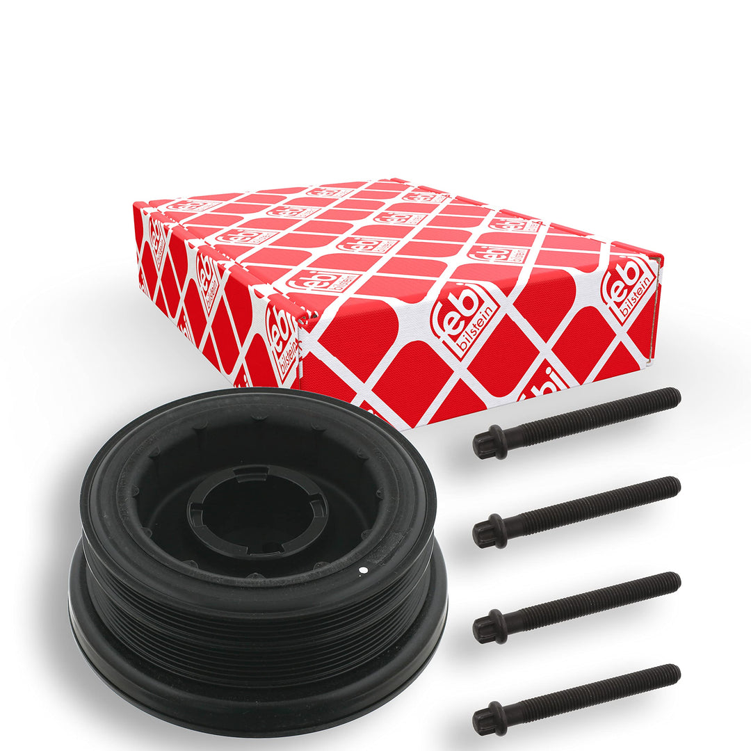 febi bilstein 33602 Riemenscheibe (entkoppelt) für Kurbelwelle, mit Schrauben , 1 Stück